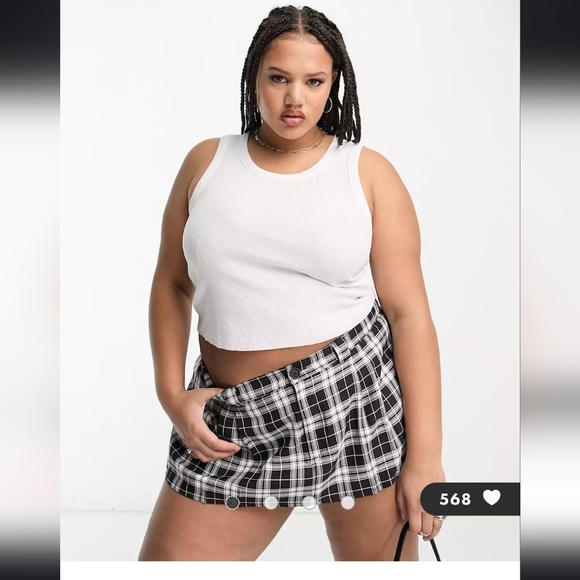 ASOS 'Yours wide leg pants in black' - US Plus Size 30 - NWT plus free tank! - Picture 9 of 9